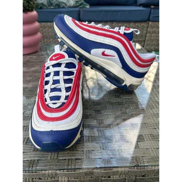 Nike Air Max 97 USA Red White Blue - Size 5.5Y / Women’s 7 - Picture 6 of 7